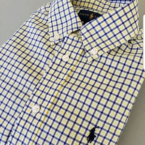 Ralph Lauren Boys Poplin Button Down Shirt Size 6